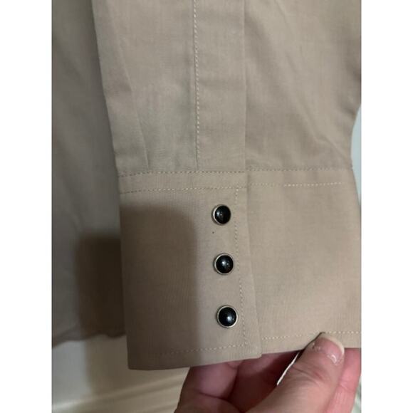 Ely Cattleman Snap Button Down Shirt Mens XXL Retro Cowboy Western Tan - Picture 8 of 9